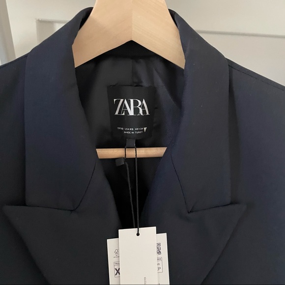 ZARA NAVY BLAZER - Picture 15 of 16